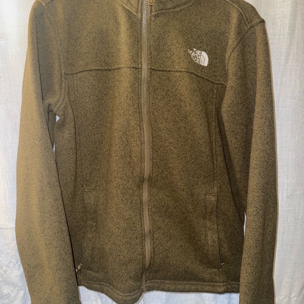 The North Face Olive Green Fleece Jacket. Men’s M. Women’s L.